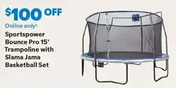 Sam's Club Sportspower Bounce Pro 15' Trampoline with Slama Jama Basketball Set offer