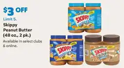 Sam's Club Skippy Peanut Butter offer