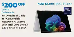 Sam's Club Hp omnibook 7 flip 16" convertible offer
