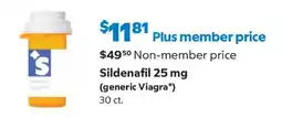 Sam's Club Sildenafil 25 mg (generic Viagra®) offer