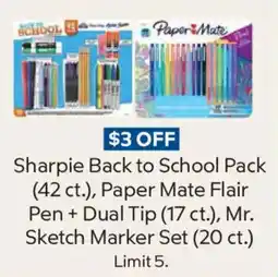 Sam's Club Sharpie Back to School Pack offer