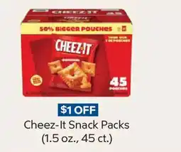 Sam's Club Cheez-It Snack Packs offer