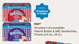 Sam's Club Smucker's Uncrustables Peanut Butter & Jelly Sandwiches offer