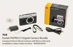 Sam's Club Kodak PIXPRO C1 Digital Camera Bundle offer