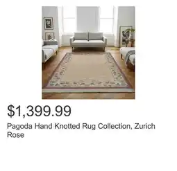 Costco Pagoda Hand Knotted Rug Collection, Zurich Rose offer