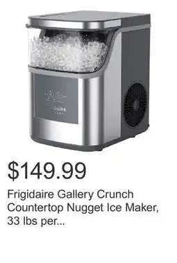 Costco Frigidaire Gallery Crunch Countertop Nugget Ice Maker, 33 lbs per day, Self Cleaning, Touch Controls offer
