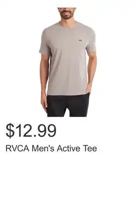 Costco RVCA Men's Active Tee offer