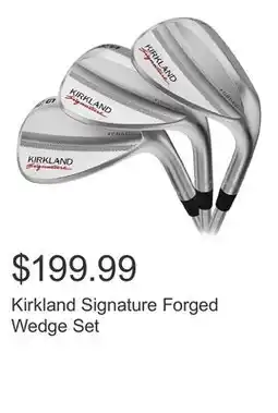 Costco Kirkland Signature Forged Wedge Set offer