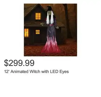 Costco 12' Animated Witch with LED Eyes offer