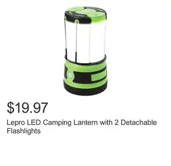 Costco Lepro LED Camping Lantern with 2 Detachable Flashlights offer