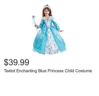 Costco Teetot Enchanting Blue Princess Child Costume offer