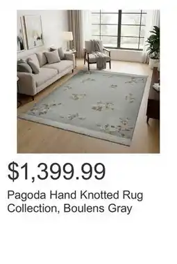 Costco Pagoda Hand Knotted Rug Collection, Boulens Gray offer
