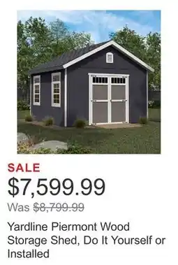 Costco Yardline Piermont Wood Storage Shed, Do It Yourself or Installed offer