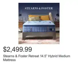 Costco Stearns & Foster Retreat 14.5 Hybrid Medium Mattress offer