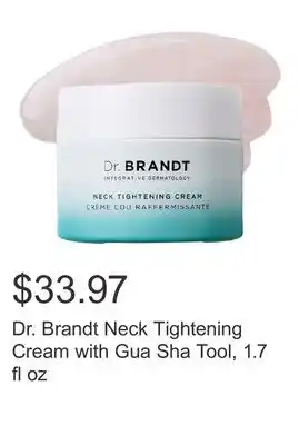 Costco Dr. Brandt Neck Tightening Cream with Gua Sha Tool, 1.7 fl oz offer