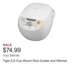 Costco Tiger 5.5-Cup Micom Rice Cooker and Warmer offer