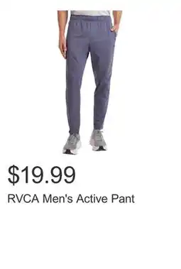 Costco RVCA Men's Active Pant offer