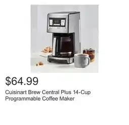 Costco Cuisinart Brew Central Plus 14-Cup Programmable Coffee Maker offer