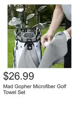 Costco Mad Gopher Microfiber Golf Towel Set offer
