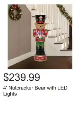 Costco 4' Nutcracker Bear with LED Lights offer