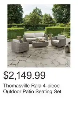 Costco Thomasville Rala 4-piece Outdoor Patio Seating Set offer