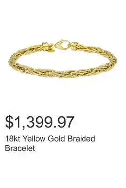 Costco 18kt Yellow Gold Braided Bracelet offer