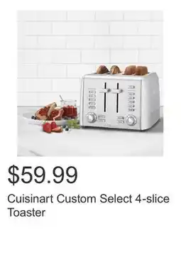 Costco Cuisinart Custom Select 4-slice Toaster offer