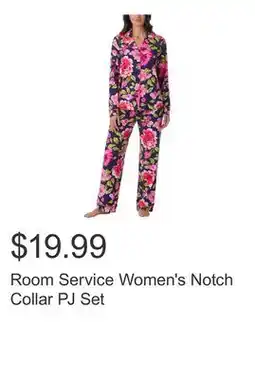 Costco Room Service Women's Notch Collar PJ Set offer