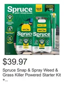 Costco Spruce Snap & Spray Weed & Grass Killer Powered Starter Kit + Refill 128 oz offer