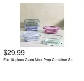 Costco Ello 10-piece Glass Meal Prep Container Set offer