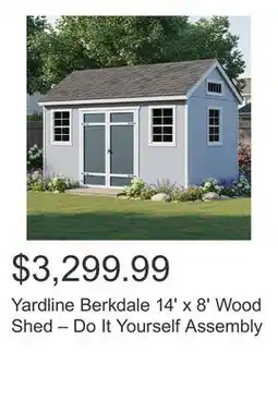 Costco Yardline Berkdale 14' x 8' Wood Shed – Do It Yourself Assembly offer