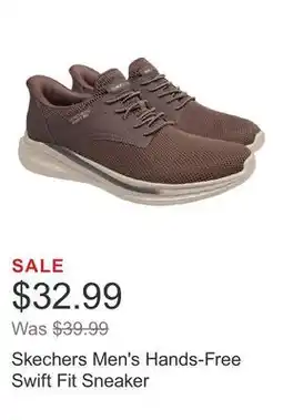 Costco Skechers Men's Hands-Free Swift Fit Sneaker offer