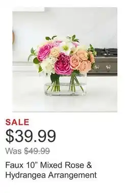 Costco Faux 10 Mixed Rose & Hydrangea Arrangement offer
