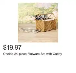 Costco Oneida 24-piece Flatware Set with Caddy offer