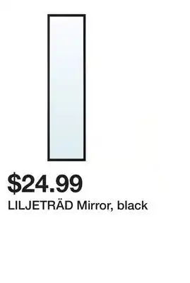 Ikea LILJETRÄD Mirror, black offer