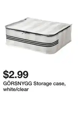Ikea GÖRSNYGG Storage case, white/clear offer