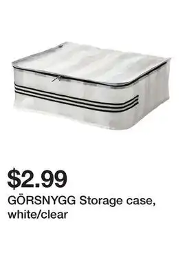Ikea GÖRSNYGG Storage case, white/clear offer