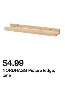Ikea NORDHÄGG Picture ledge, pine offer