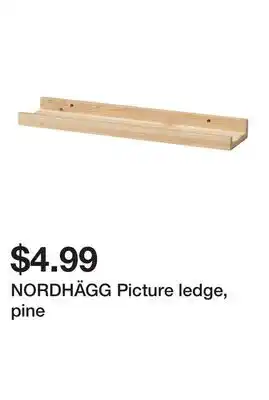 Ikea NORDHÄGG Picture ledge, pine offer