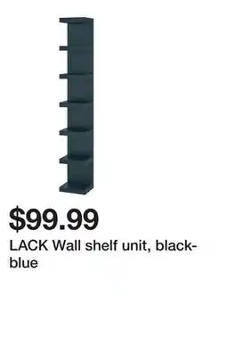 Ikea LACK Wall shelf unit, black-blue offer