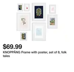 Ikea KNOPPÄNG Frame with poster, set of 8, folk tales offer