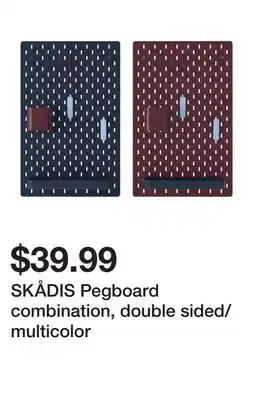 Ikea SKÅDIS Pegboard combination, double sided/multicolor offer