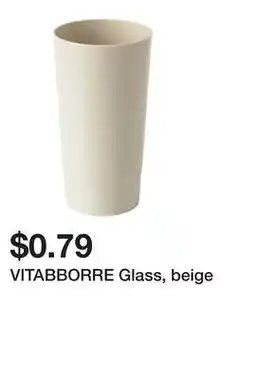 Ikea VITABBORRE Glass, beige offer