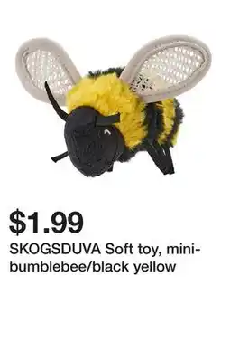 Ikea SKOGSDUVA Soft toy, mini-bumblebee/black yellow offer