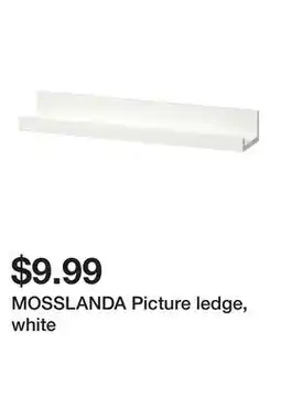 Ikea MOSSLANDA Picture ledge, white offer