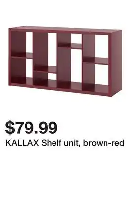Ikea KALLAX Shelf unit, brown-red offer