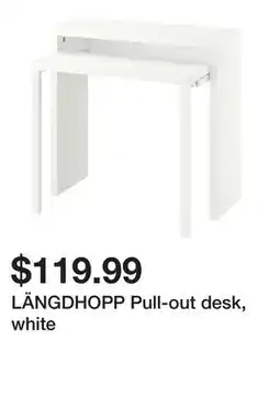 Ikea LÄNGDHOPP Pull-out desk, white offer