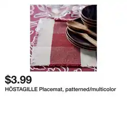 Ikea HÖSTAGILLE Placemat, patterned/multicolor offer