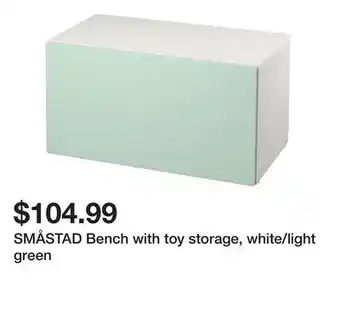 Ikea SMÅSTAD Bench with toy storage, white/light green offer