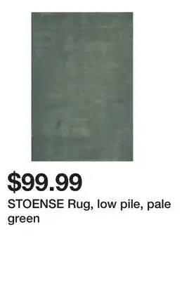 Ikea STOENSE Rug, low pile, pale green offer